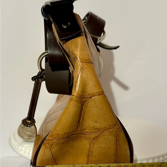 VTG Dooney & Bourke Crocodile shoulder bag with blue bag charm - Picture 7 of 7